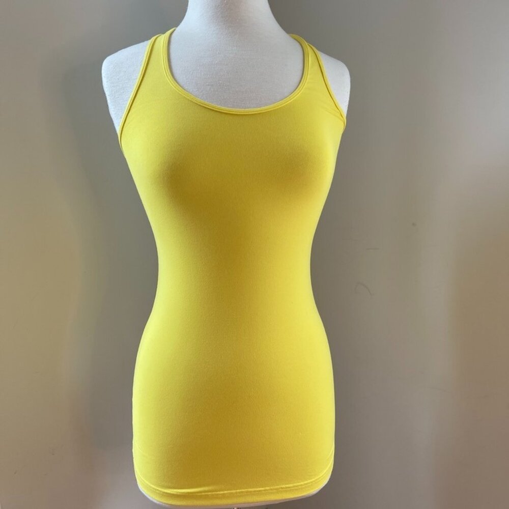 Lululemon Racerback Tank Top Yellow PTP = 12.5"